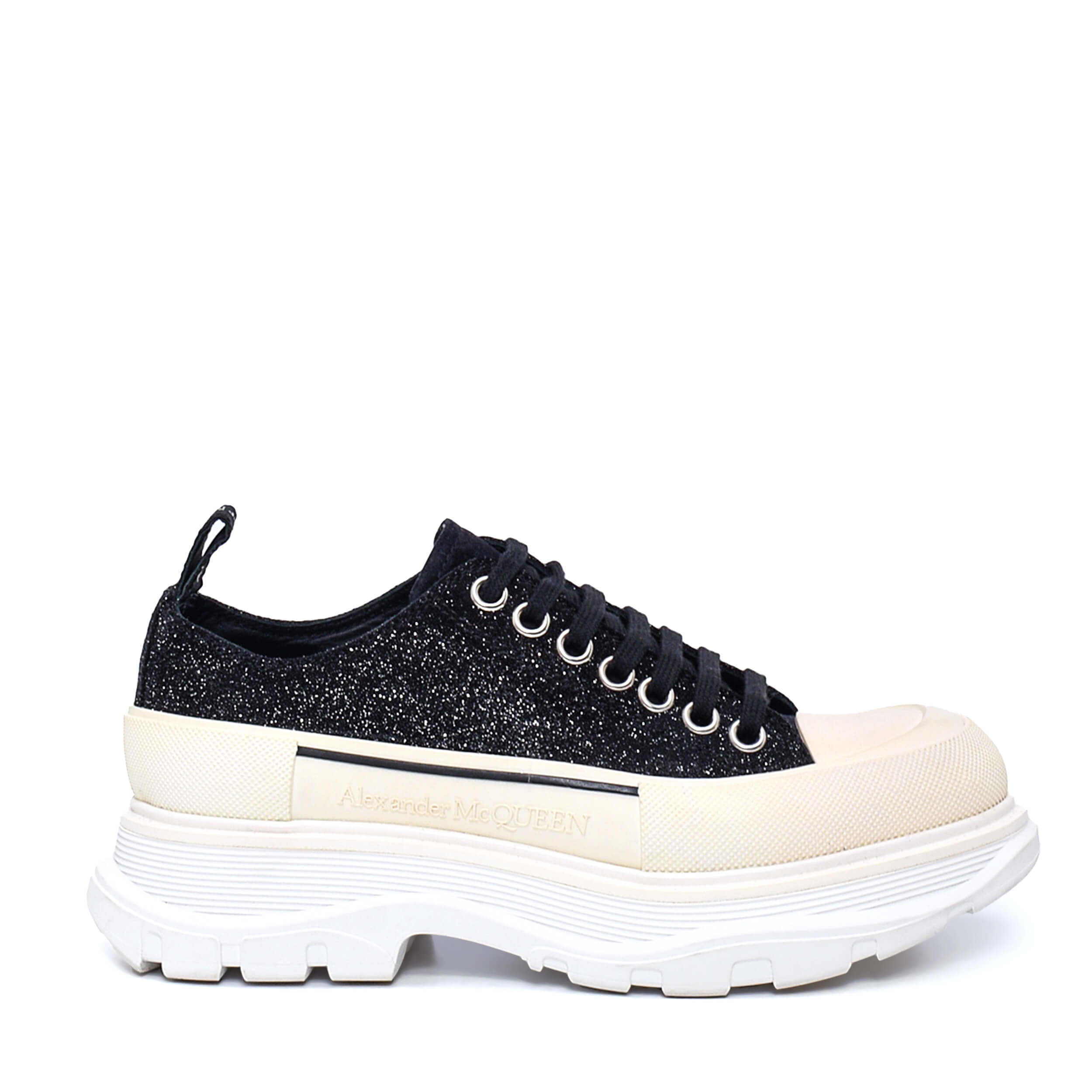 Alexander McQueen - Galaxy Black Tread Slick Sneakers / 38